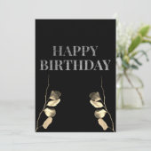 verjaardagskaart donker kaart (Staand voorkant)