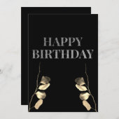 verjaardagskaart donker kaart (Voorkant / Achterkant)