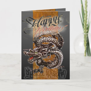 Verjaardagskaart draak kaart