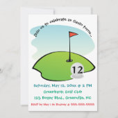 Verjaardagskaart Editable Golfbaan Kaart (Voorkant)