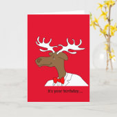 Verjaardagskaart eland kaart (Gele Bloem)