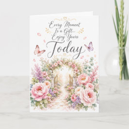 Verjaardagskaart 'Elke Moment Is Een Cadeau' Kaart