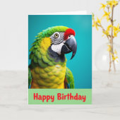 Verjaardagskaart Exotische Vogel Kaart (Gele Bloem)