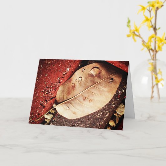 Verjaardagskaart "Fall Semester Leaf" Kaart (Gele Bloem)