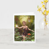 Verjaardagskaart Fantasy Fee in het Rood Kaart (Gele Bloem)