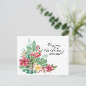 Verjaardagskaart Flamingo Ansichtkaart Briefkaart (Staand voorkant)