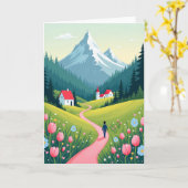 Verjaardagskaart 'Florale Reis' Kaart (Gele Bloem)