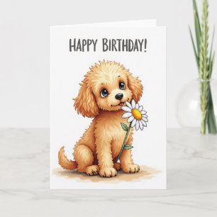 Verjaardagskaart Fluffy Dog Kaart