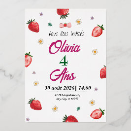 verjaardagskaart folie uitnodiging