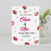 verjaardagskaart folie uitnodiging (Staand Voorkant)