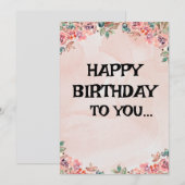 Verjaardagskaart 'Gefeliciteerd met je verjaardag' Kaart (Voorkant / Achterkant)