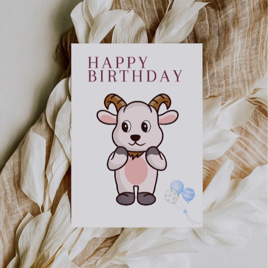 Verjaardagskaart geit grappig kaart
