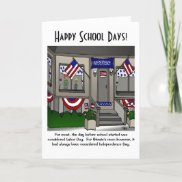 Verjaardagskaart 'Gelukkige school dagen' Bedankkaart