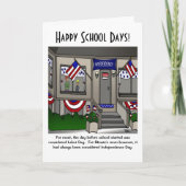 Verjaardagskaart 'Gelukkige schooldagen' Bedankkaart (Voorkant)