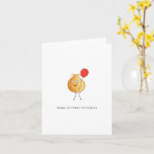 Verjaardagskaart. Gelukkige Verjaardag Chick, kikk Kaart (Gele Bloem)