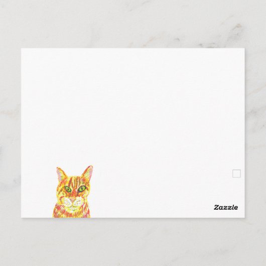 Verjaardagskaart gember kat tabby katten kittens briefkaart (Achterkant)