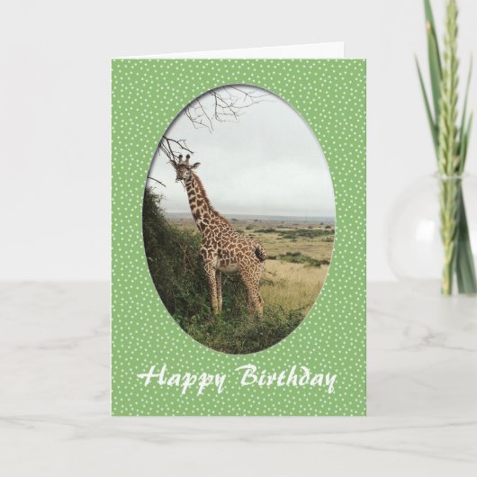 verjaardagskaart girafe kaart (Voorkant)
