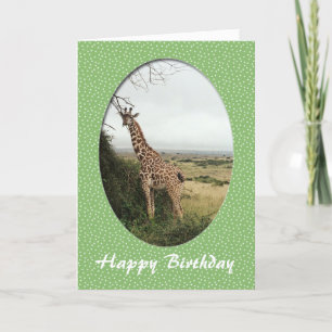 verjaardagskaart girafe kaart