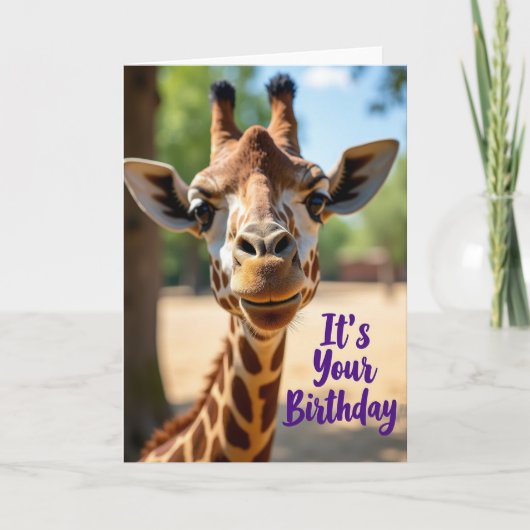 Verjaardagskaart Giraffe Sweet Kaart (Voorkant)