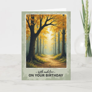 Verjaardagskaart Golden Woods Kaart
