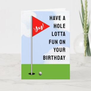 Verjaardagskaart golf kaart