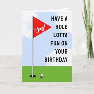 Verjaardagskaart golf kaart