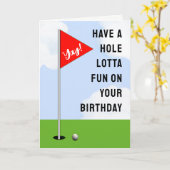 Verjaardagskaart golf kaart (Gele Bloem)