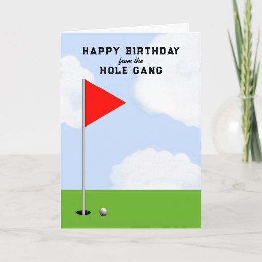 Verjaardagskaart golf van iedereen kaart (Voorkant)
