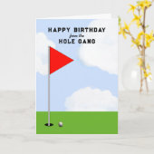 Verjaardagskaart golf van iedereen kaart (Gele Bloem)