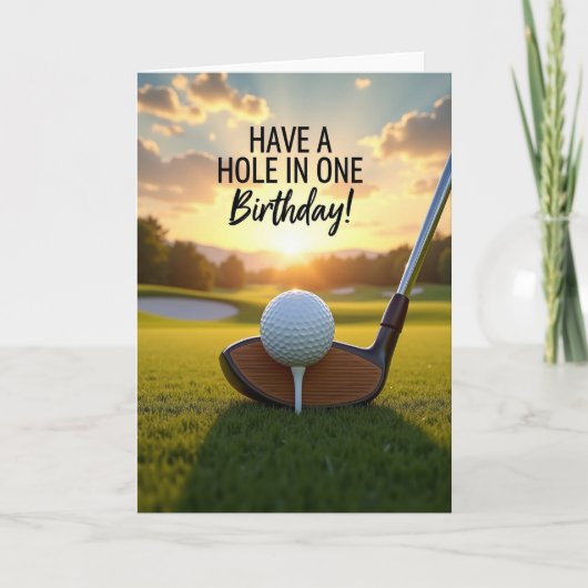 Verjaardagskaart Golfbaan Kaart (Voorkant)