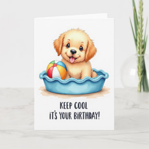 Verjaardagskaart Gouden Puppy Kaart