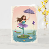 Verjaardagskaart Graceful Lily Kaart (Gele Bloem)