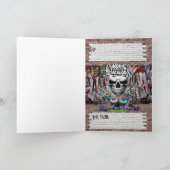 Verjaardagskaart graffiti schedel kaart (Binnen)