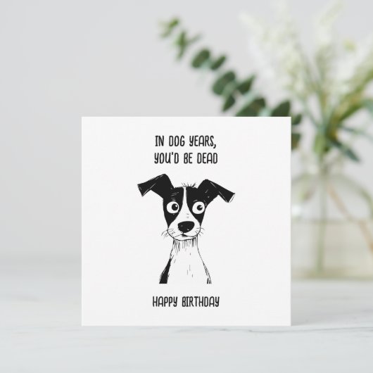 Verjaardagskaart Grappige verjaardagskaart voor op Kaart (Staand voorkant)