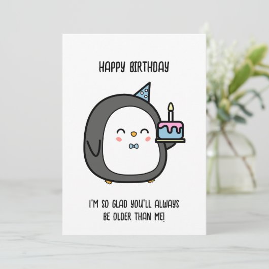 Verjaardagskaart Grappige verjaardagskaart voor op Kaart (Staand voorkant)