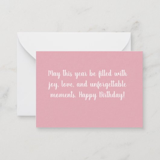 Verjaardagskaart "Grappige wasbeer en ballonnen" Notitiekaartje (Achterkant)