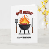 Verjaardagskaart Grill Master Kaart (Gele Bloem)
