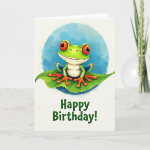 Verjaardagskaart Groene Kikker Kaart