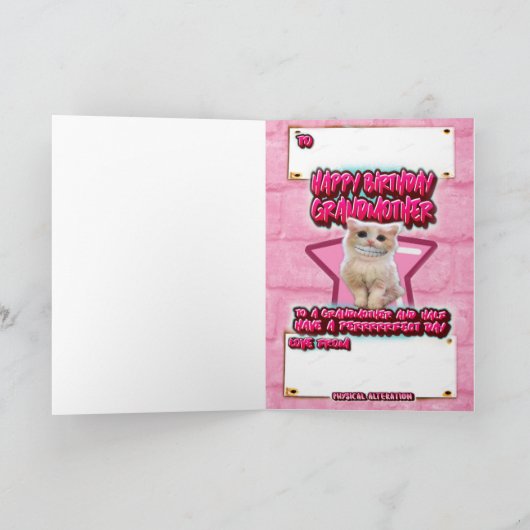 Verjaardagskaart grootmoeder kaart (Binnen)