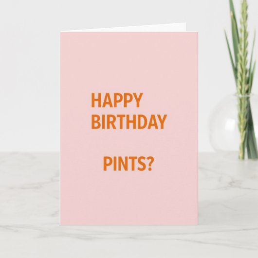 Verjaardagskaart 'Happy Birthday Pints Fun Card' Kaart (Voorkant)