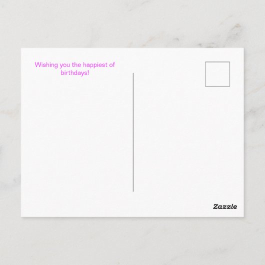 Verjaardagskaart Happy Birthday Tied with a Bow Briefkaart (Achterkant)