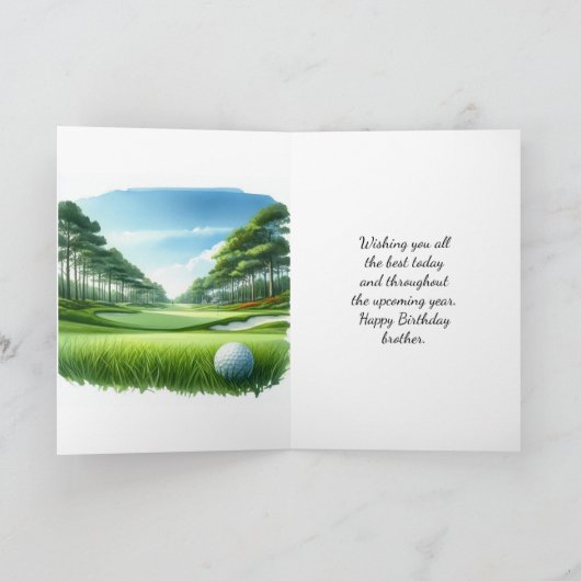 Verjaardagskaart Happy Tee Time Kaart (Binnen)