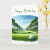 Verjaardagskaart Happy Tee Time Kaart (Gele Bloem)