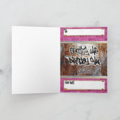 Verjaardagskaart hiphop liefje kaart (Binnen)