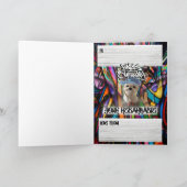 Verjaardagskaart hiphop puppy kaart (Binnen)