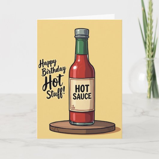 Verjaardagskaart 'Hot Stuff' Kaart (Voorkant)