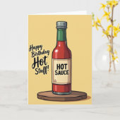 Verjaardagskaart 'Hot Stuff' Kaart (Gele Bloem)