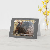 Verjaardagskaart humor Armadillo Fotokunst Kaart (Gele Bloem)