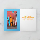 Verjaardagskaart humor kajaks fotografie kaart (Binnen)