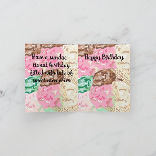 Verjaardagskaart: Ijsaroma's Kaart (Binnen)